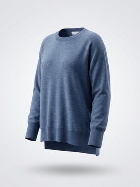 Max Studio Women's Scoop-Neck Sweater in Denim Blue